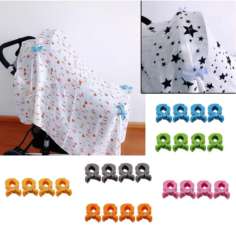 2pcs Baby Stroller Clamp Alligator Clip Pram Peg Portable Stroller Hook Baby Car Seat Clips Toddler Baby Stroller Accessories Purest Peak