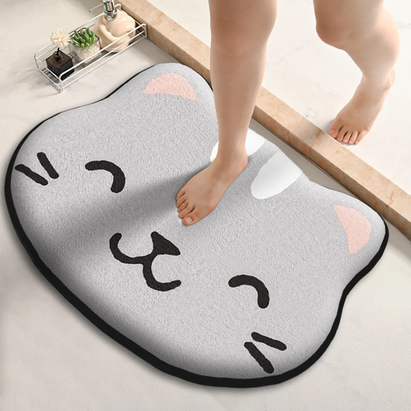 Thickened special-shaped bathroom absorbent floor mat flannel toilet mat shower room non-slip and dirt-resistant foot mat Quick Pick Grocers