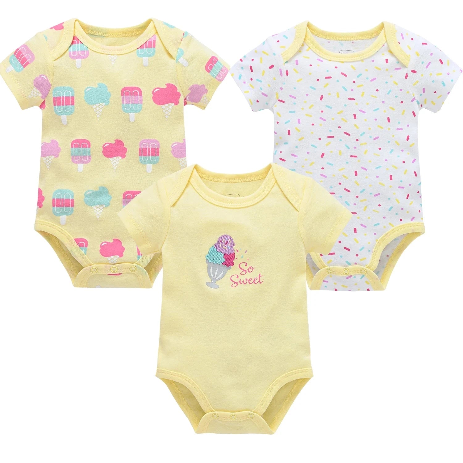 3/6 pcs a lot Baby Girls Clothes  pour nouveaux Cotton Short Sleeve Girl Bodysuit 0-12 Months Newborn Boys Clothing Toddler Econic Blanks