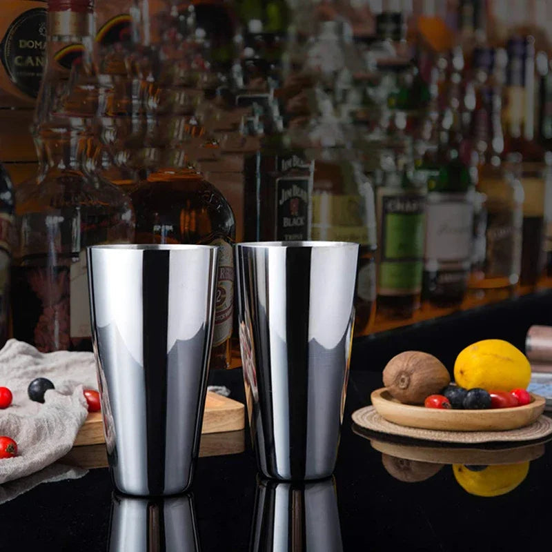 UPORS Boston Shaker Professional Stainless Steel Bartender Wine Cup Cocktail Mixer Martini Cocktail Shaker Bar Set Quick Pick Grocers