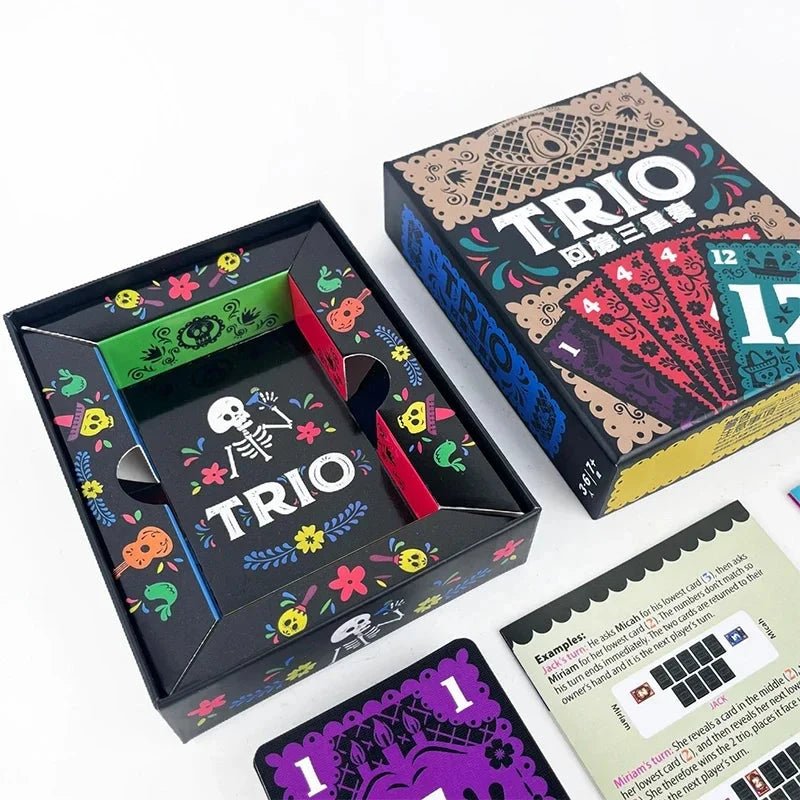 Trio Board Game Strategic Card Matching Fun for Friends Couples and Family Perfect Game Night Entertainment for All Ages Econic Blanks