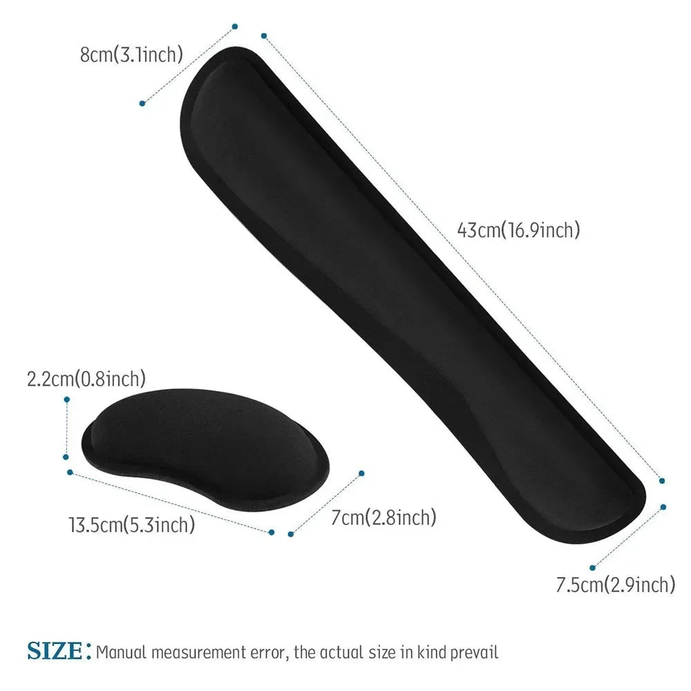 Widen Memory Foam Nonslip Mouse Pad Wrist Support Keyboard Wrist Rest Support For Office, Computer, Laptop & Mac & Comfortable Econic Blanks