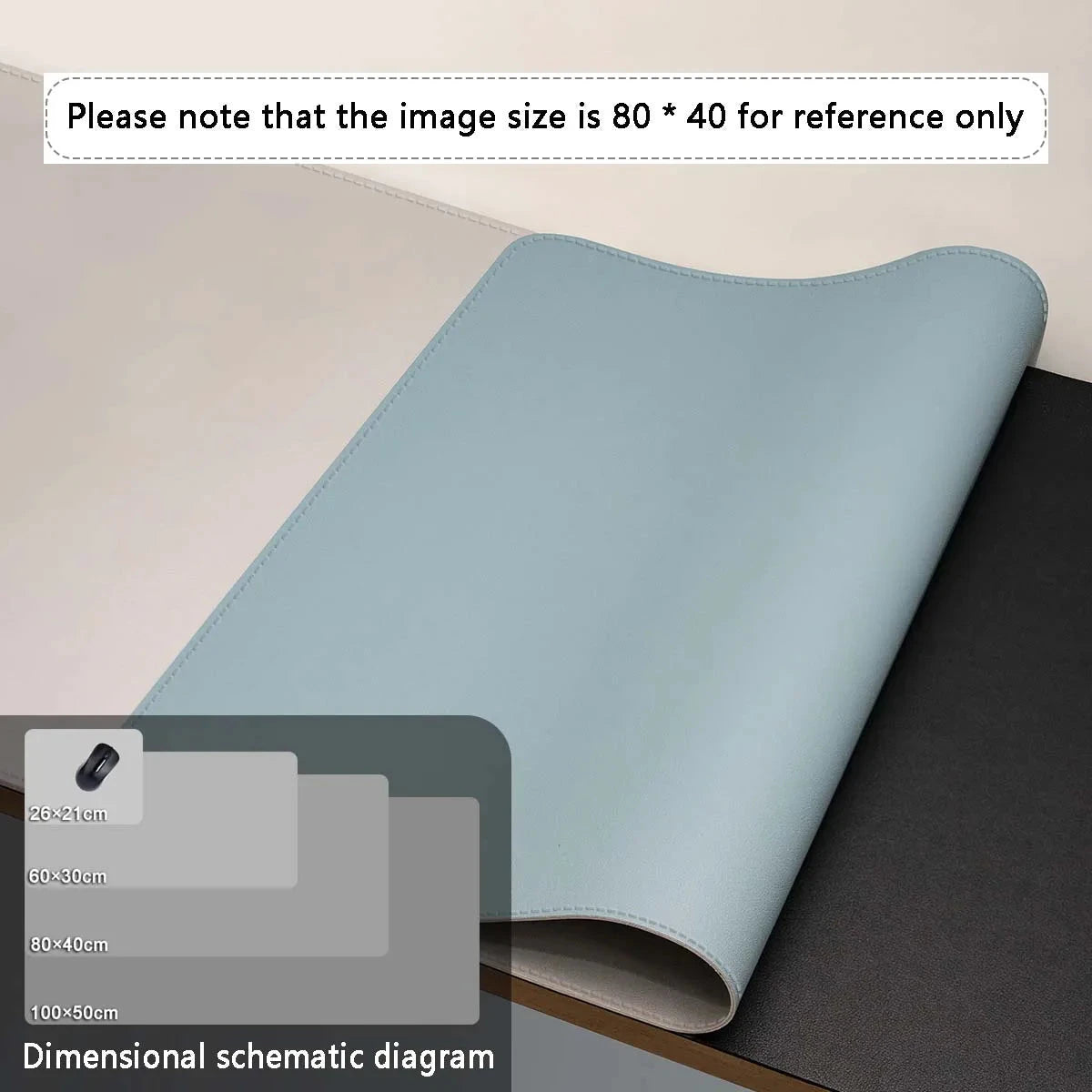 Mouse Pad Large Size Office Desk Protector Mat PU Leather Waterproof Desktop Keyboard Desk Pad Gaming Mousepad PC Accessories Econic Blanks