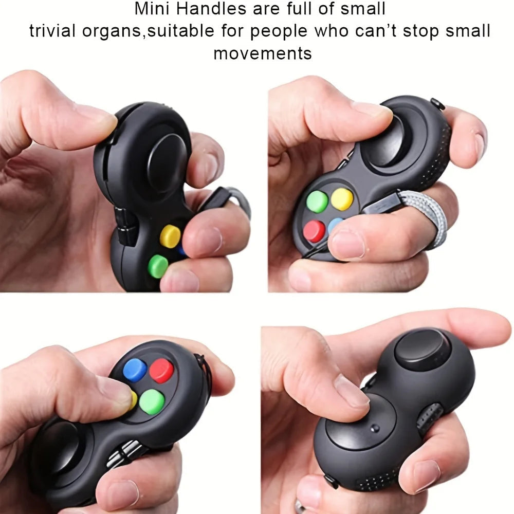 Fidget Pad with 8 Fidget Functions, Fidget Controller Stress Reducer, Fidget Toy Cube Relieves Stress and Anxiety Toys Quick Pick Grocers