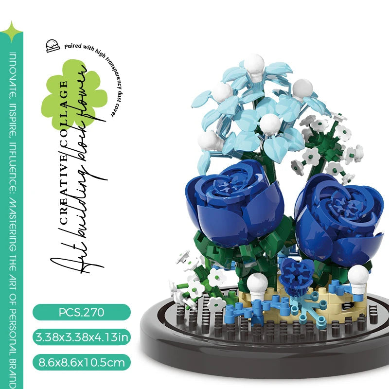 Micro particle building block bouquet handmade gift, children's puzzle toy handmade DIY sunflower desktop decoration ornament Quick Pick Grocers