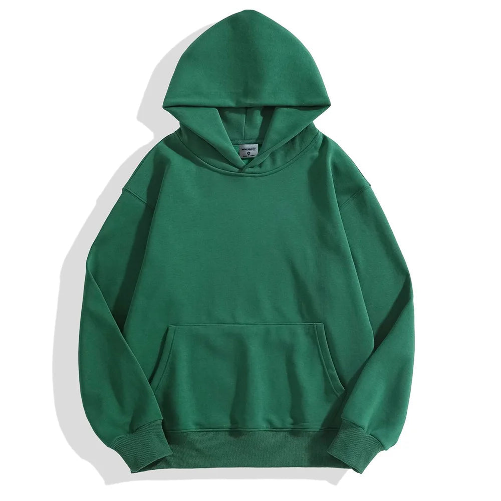 16.9oz 480gsm Heavy Weight Cotton Plus Velvet Hooded Sweater Men Thickened Tight Polar Fleece Pullover Hoodie Women Sweatshirt Econic Blanks