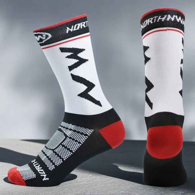 1/3/5 Pairs of Men's Mid-Calf Sports Socks, Fitness Compression Socks, Non-Slip and Breathable, High-Top Sports Socks for Men in Spring and Summer, Comfortable Mid-Calf Socks for Couples in Autumn, Suitable for Daily Activiti Quick Pick Grocers