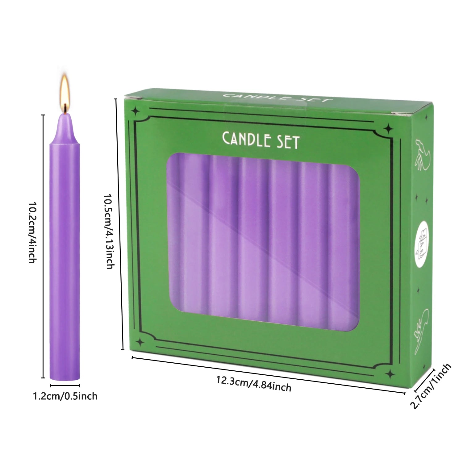 20 Pieces of Purple 4Inch Waxs, Drip-Free, Smoke-Free, Fragrance-Free, Home Dinner Candles, Hand-Pulled, High-Quality, Suitable for Church, Family, Wedding, Party, Seasonal Celebrations, Emergency Situations and Home Decorati Econic Blanks