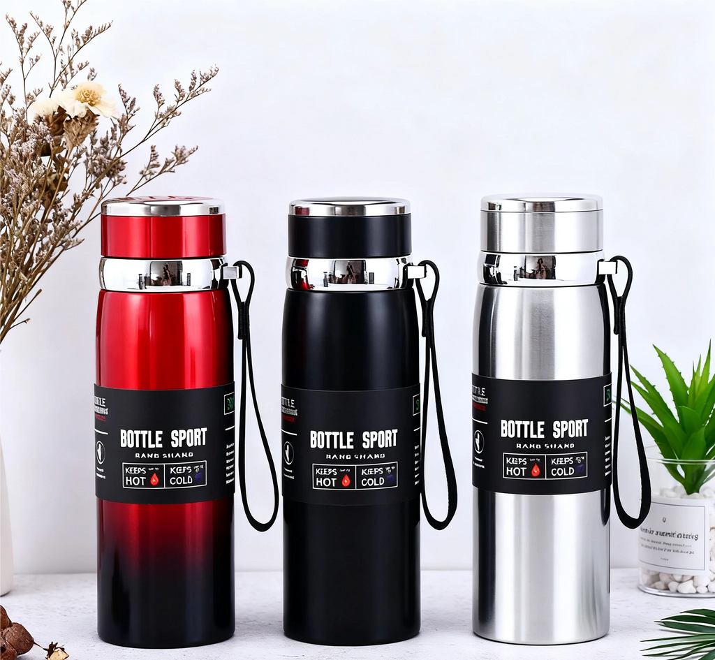 1L Thermal Water Bottle Keep Cold and Hot Water Bottle Thermos for Water Tea Coffee Vacuum Flasks Stainless Steel Thermos Bottle Quick Pick Grocers