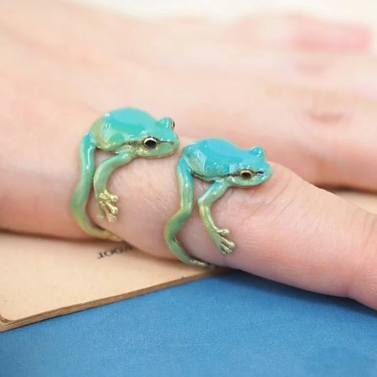 Exquisite Green Enamel Frog Open Ring For Women Cute Animal Lovely Party Adjustable Finger Jewelry Men Accessories Gifts N856 Quick Pick Grocers