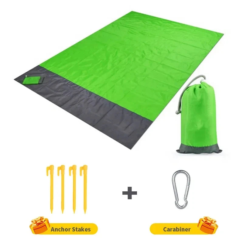 Waterproof Pocket Beach Mat Folding Beach Blanket Camping Mat Lightweight Lightweight Mat Outdoor Picnic Mat Econic Blanks