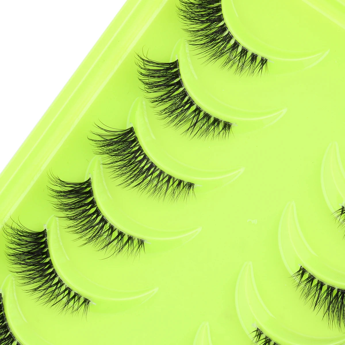 New Half Eyelashes 3/10Pairs Half Lashes Natural 3D Cat Eye Lashes Clear Stem False Eyelash Extension Makeup Faux Cils maquiagem Purest Peak