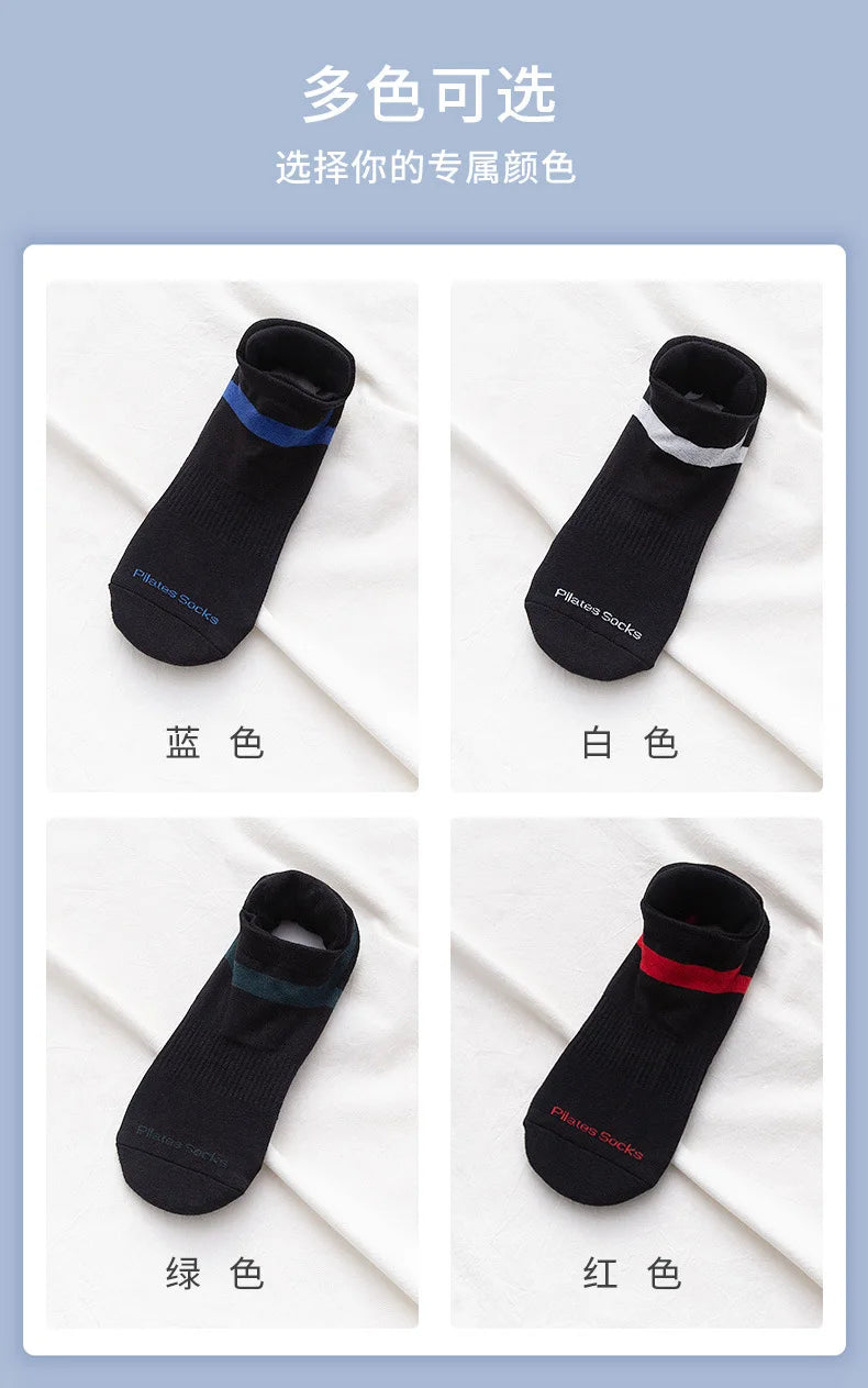 Yoga Socks Men Women Professional Silicone Non-slip Pilates Socks Large Size Indoor Floor Gym Fitness Cotton Dance Sports Socks Quick Pick Grocers
