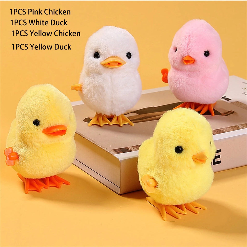 1pc Jumping Chicken Duck Toy, Simulation Plush Jumping Duck Interactive Toy, Small Animal, Birthday Gift Econic Blanks
