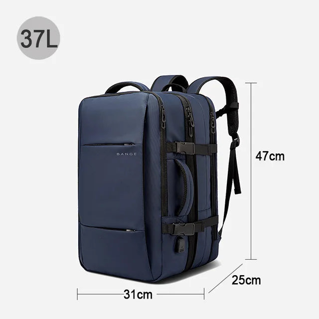 BANGE Aesthetic Men Business Backpack School Expandable USB Bag, Large Capacity 17.3 Laptop Waterproof Fashion Travel Backpack Econic Blanks
