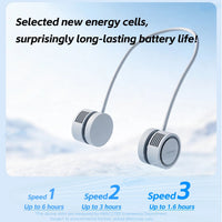 New Hanging Neck Fan Portable Cooling Fan Air Cooler USB Leafless Bladeless Neckband Mini Rechargeable Electric Fans Quick Pick Grocers