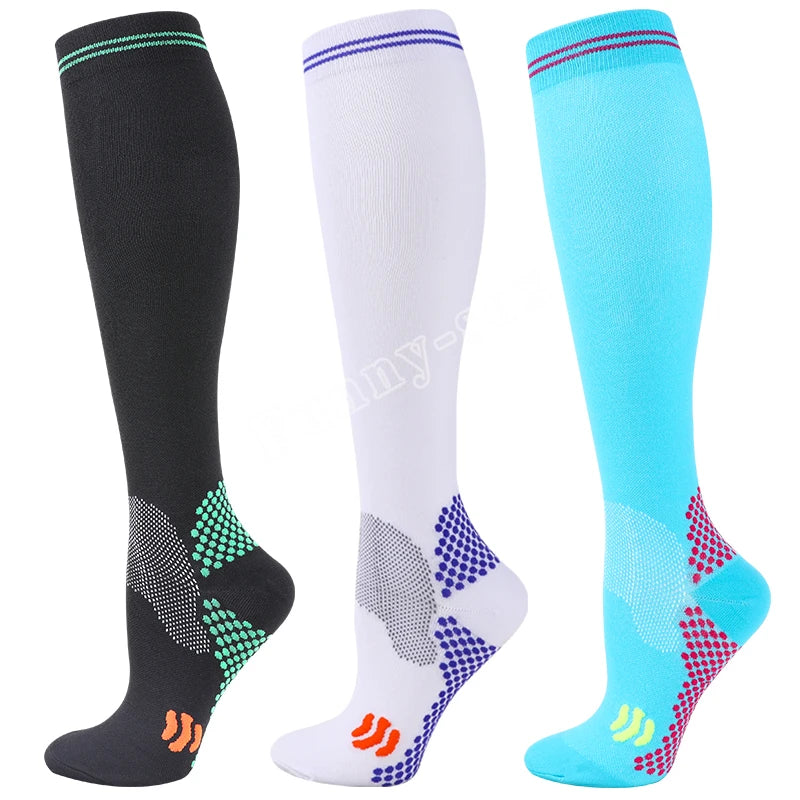 1/3 Pairs Dropship Compression Socks Varicose Veins 20-30 Mmhg Men Women Socks For Running Cycling,Football Soccer Stockings Quick Pick Grocers