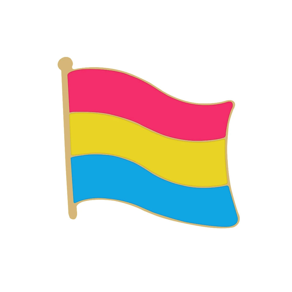 Rainbow Flag LGBT Pride Enamel Pin Inclusive Progress Non-binary Trans Les Bisexual Asexual Brooch Bag Denim Lapel Badge Jewelry Quick Pick Grocers