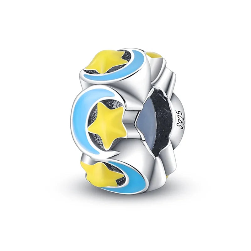 100% 925 Sterling Silver Rainbow Zircon Colorful Butterfly Dragon Shaped Silicone Stopper Charms Beads Fit DIY Bracelets Jewelry Econic Blanks