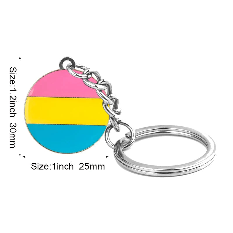 Progress Transgender Rainbow Pansexual pride Genderqueer pride Asexual Metal Key Ring Key Chain For Women Jewelry Quick Pick Grocers