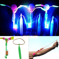 10pcs Led Light Rockets - Bright Flying Toys with Slingshot Launchers, Party Favors for Birthdays, Halloween, Christmas Econic Blanks