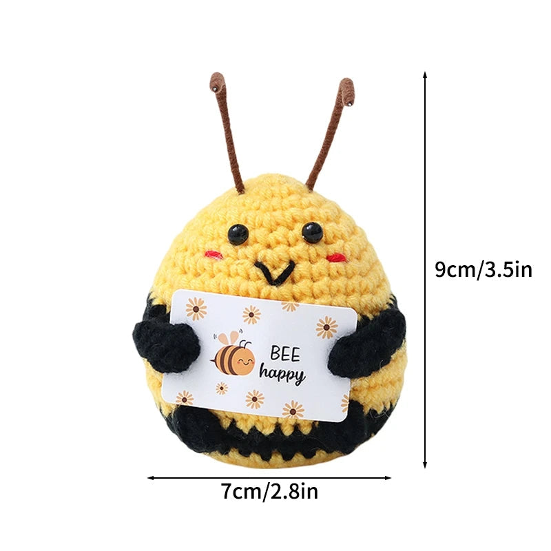 Crochet Positive Energy Doll Pocket Hug Mother's Day Gifts 2026 Handmade Knitted Ornament Handmade Crochet Doll Graduation Gifts Quick Pick Grocers