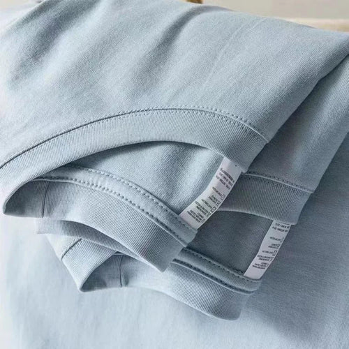 100% Cotton T-shirt Men Women Solid Color O Neck Short-sleeved Tops Summer Korean Loose Half-sleeve T Shirt Unisex M-4XL Quick Pick Grocers