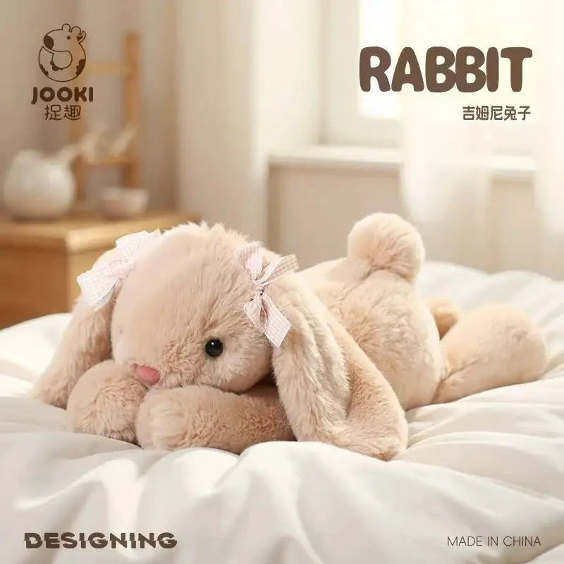 35cm New Simulated Shy Rabbit Doll Stuffed Plush Toy Cartoon Anime Cute Pillow Pillow Pillow Children's Birthday Gift Fun Doll Econic Blanks
