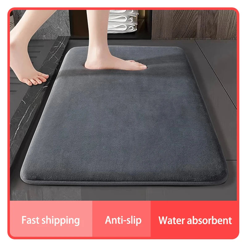 Super absorbent floor mat, super absorbent bath mat, super anti slip coral velvet bathroom floor mat, door mat Quick Pick Grocers