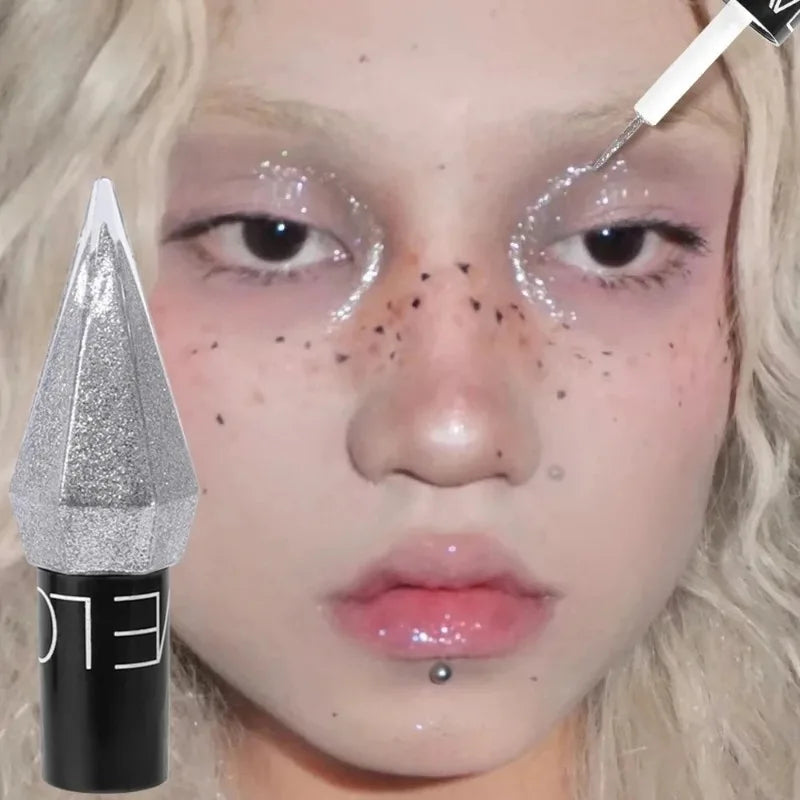 Diamond Shiny Eye Liners Eyeshadow Waterproof Silver Rose Gold Color Glitter Sequins Eyeliner Eye Shadow Makeup Beauty Cosmetics Purest Peak