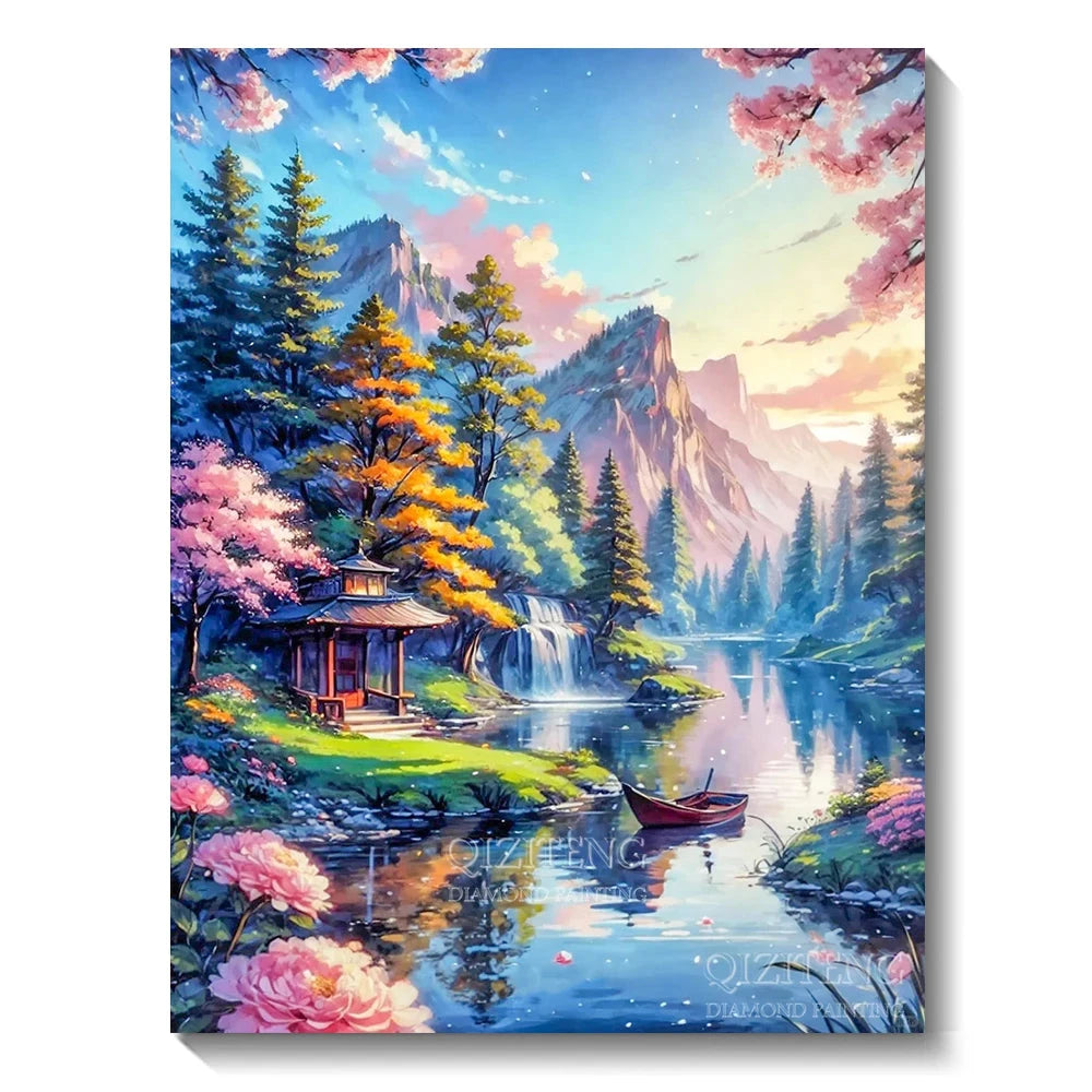 5D Diamond Art Painting Aurora Landscape Mosaic Embroidery Cross Stitch Kit Full Round Rhinestone Diy Wall Home Decor Gift Econic Blanks