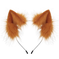 Handmade Faux Fur Animal Ears Headband Furry Cat Fox Ear Hairhoop Headwear Costume Accessory for Cosplay Masquerade Quick Pick Grocers