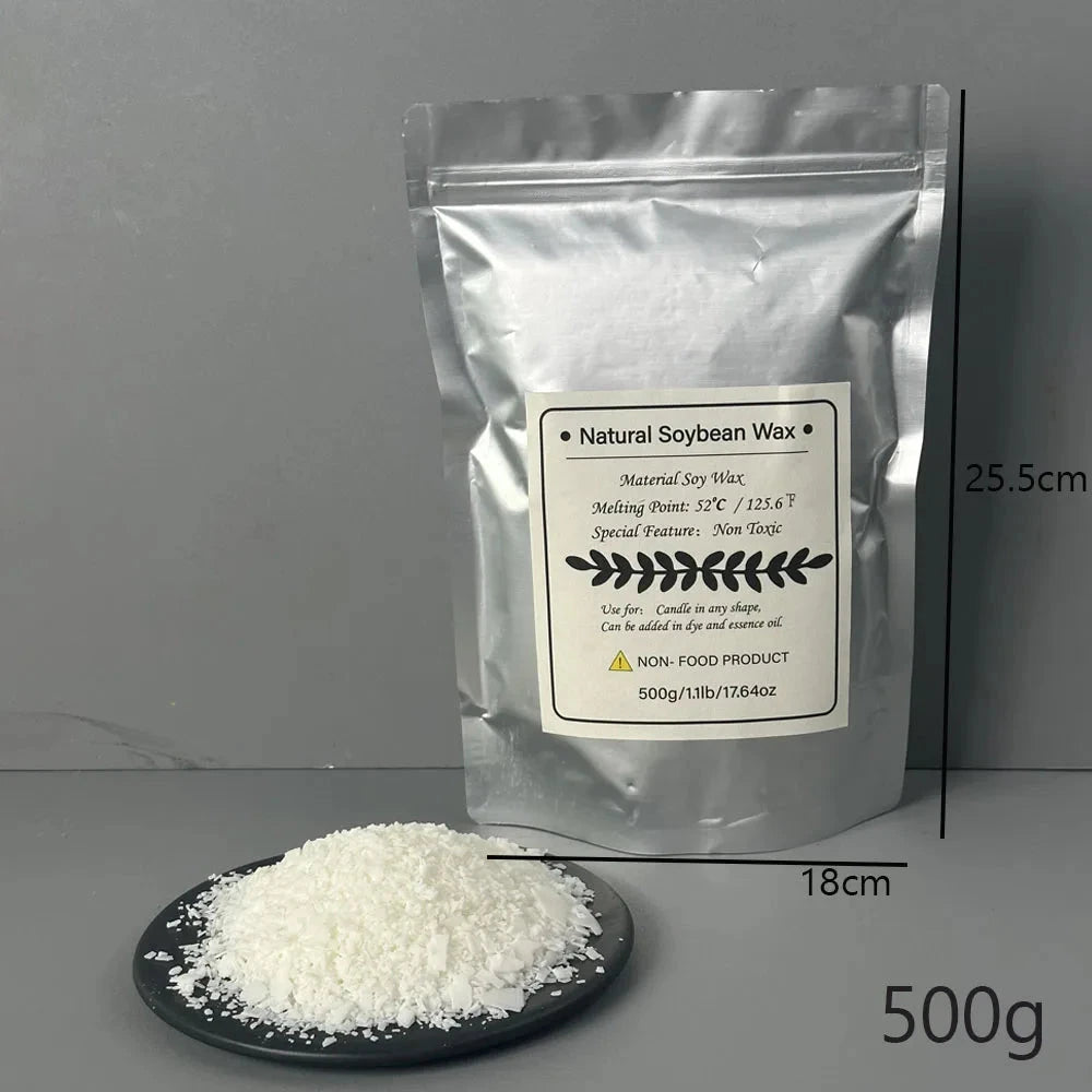 500g/1kg Pure Soy Wax Paraffin Material Pre-Soy Wax-Core Pigments Aromatherapy Pure Paraffin Wax DIY Handmade Candles Crafts Econic Blanks