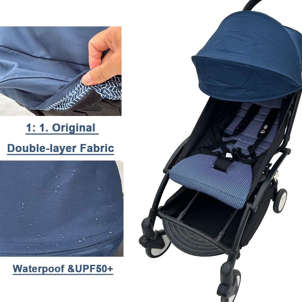 MomTan Stroller Replacement Colth Set For YOYO ,YOYO+ ,YOYO2 Strollers , Waterproof Double Lay 1:1 Original Fabric Purest Peak
