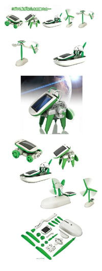 6-in-1 Solar Robot Kit – DIY Educational Science Toy for Kids | Build Car, Ship, Windmill, Fan & More Econic Blanks