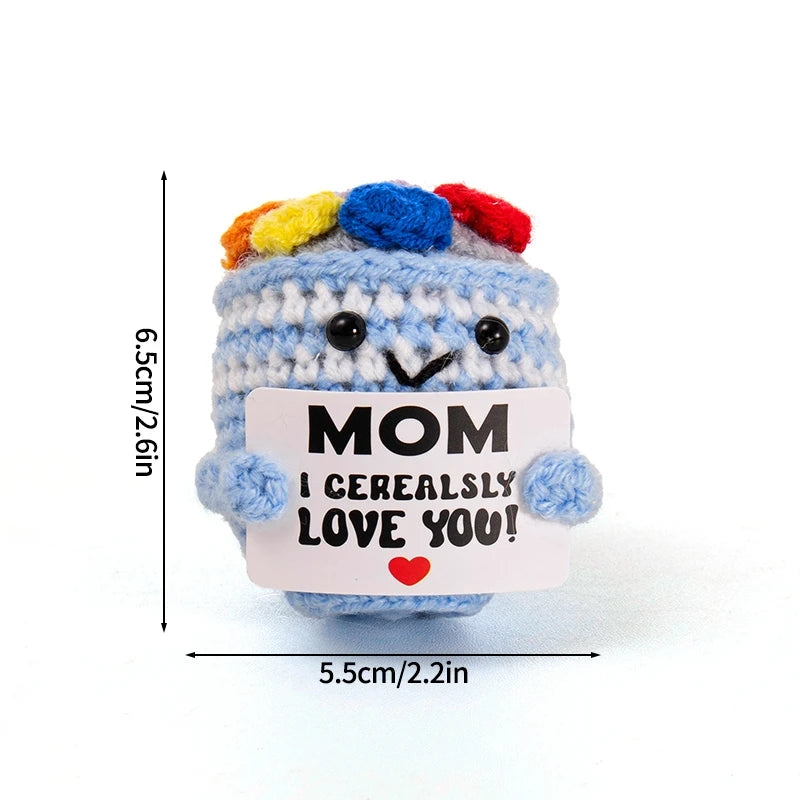 Crochet Positive Energy Doll Pocket Hug Mother's Day Gifts 2026 Handmade Knitted Ornament Handmade Crochet Doll Graduation Gifts Quick Pick Grocers