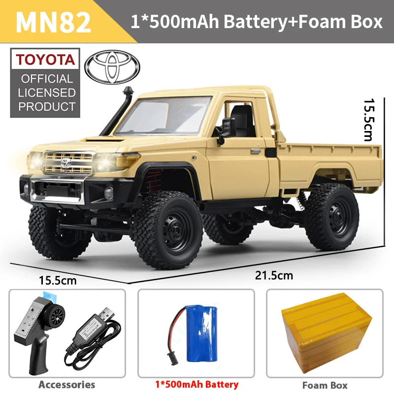 ZWN 1:12 Full Scale RC CAR MN82 Upgraded MN82 PRO Controllable Headlights 2.4G 4WD Off-Road Car Pick Up Truck Toy for Kids Gifts Econic Blanks