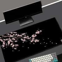 Black Sakura Gaming Mouse Pad Kawaii Purple Desk Mat Large Office Carpet Accessories Cherry Blossom Mousepad Gamer Computer Mats Quick Pick Grocers