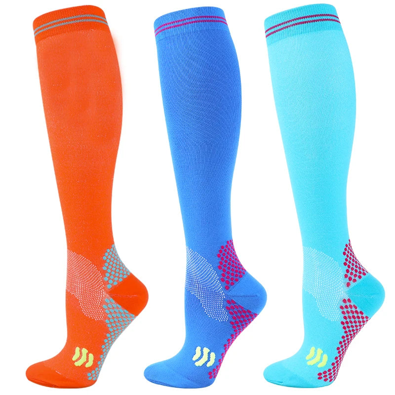 1/3 Pairs Dropship Compression Socks Varicose Veins 20-30 Mmhg Men Women Socks For Running Cycling,Football Soccer Stockings Quick Pick Grocers