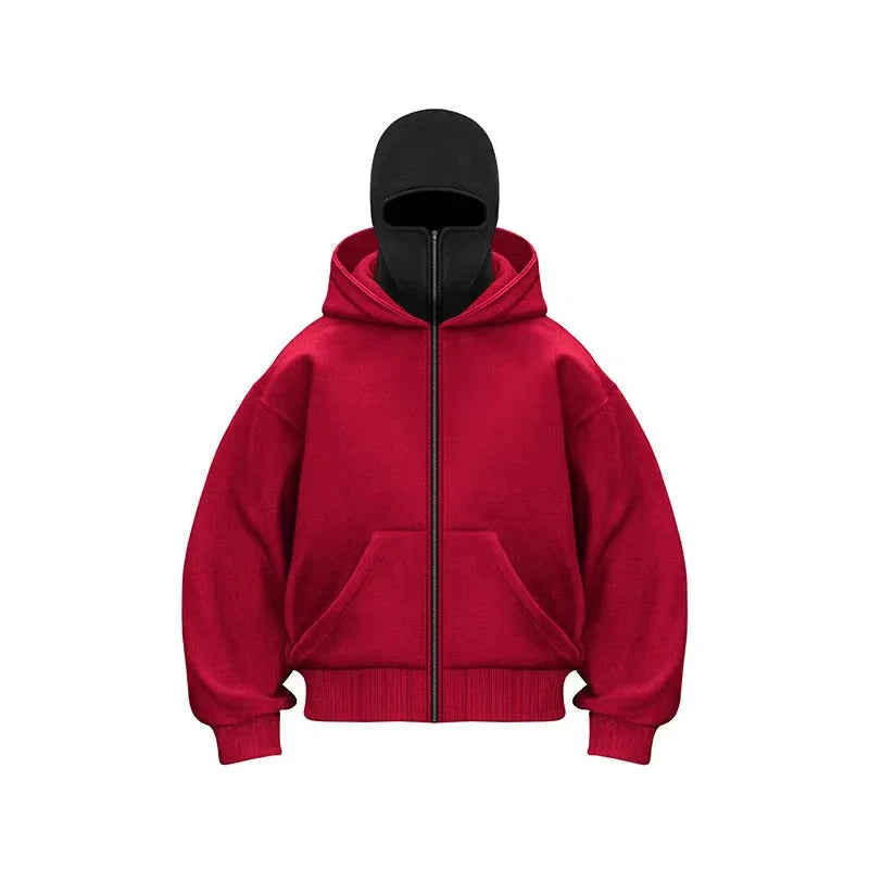 2025 Autumn and Winter New Men's and Women's Casual Sportswear With Hooded Mask Design, Sporty and Fashionable Plus Size Hoodie Econic Blanks