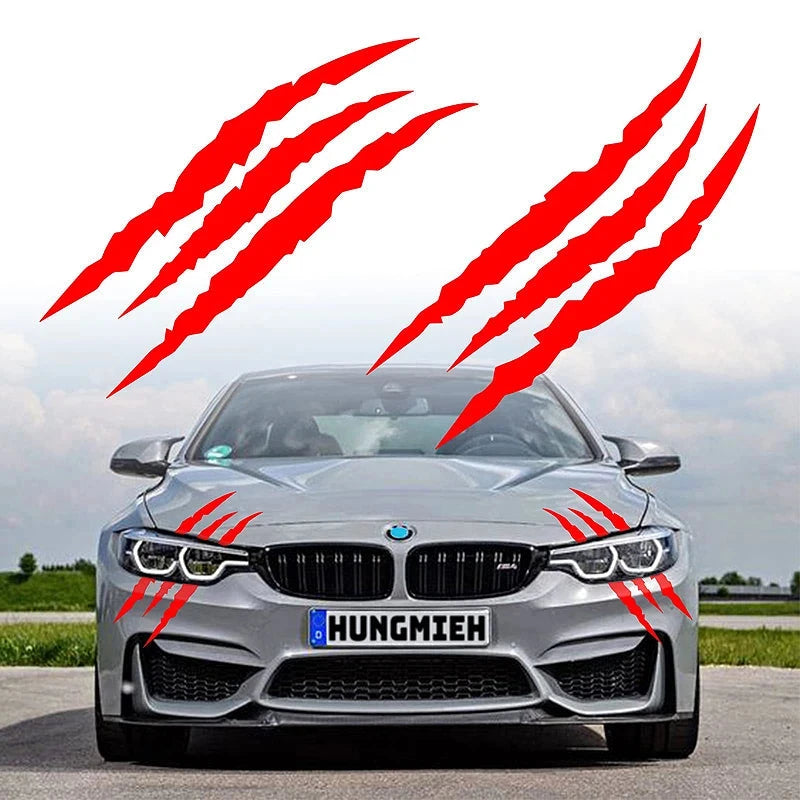Car Stickers Ghost Claw Car Hood Vinyl Sticker Creative Modification Reflective Stickers Devil Paw Scratches Car Decoration Econic Blanks