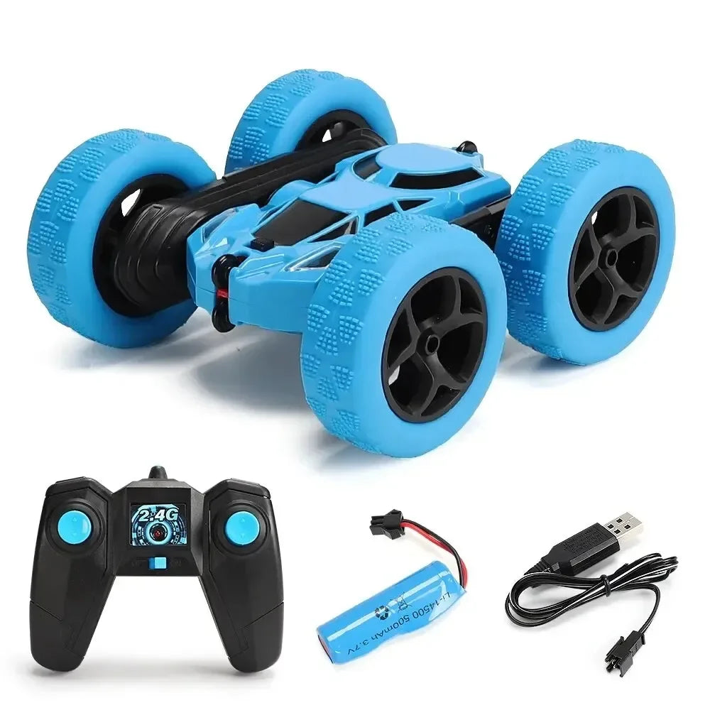 Rc Stunt Car Kids Double Sided Flip Remote Control Cars 2.4G High Speed 360° Rotation Drift Auto Toys Gifts for Boy Girl Econic Blanks