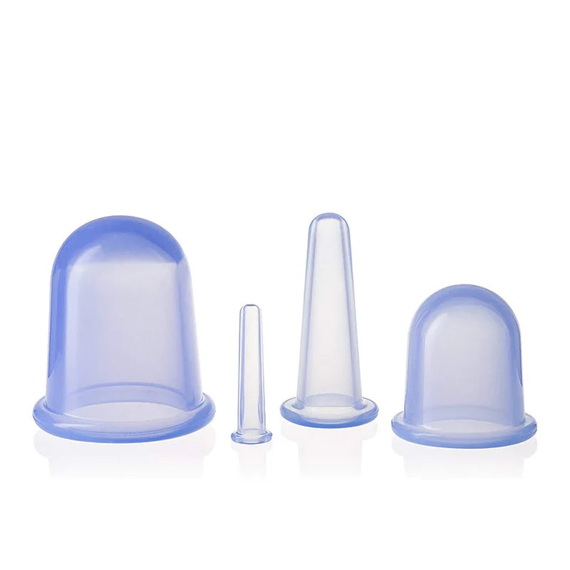 Silicone Vacuum Cupping Massage Jars Anti Cellulite Massage Facial Suction Cups Face Neck Lift Skin Scraping Guasha Anti Wrinkle Quick Pick Grocers