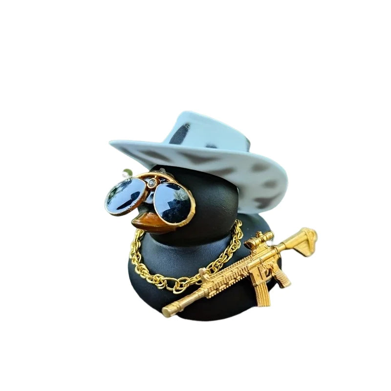 Mini Cowboy Hat Duck Car Rear View Mirror Decoration
