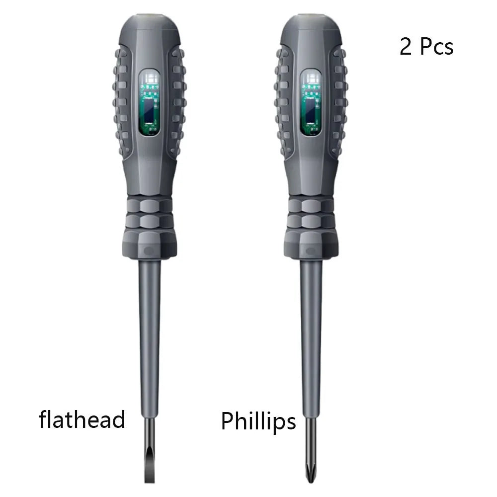 Multifunctional Electrician Test Screwdriver AC Non-contact Induction Test Pen Voltage Tester 70-600V Red Green Induction Lights Quick Pick Grocers
