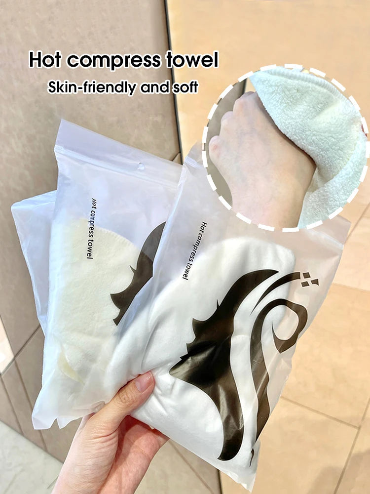 Hot compress towel hanging ear soft skin-friendly steam heating cold hot compress face towel wet compress irrigation face towel Quick Pick Grocers