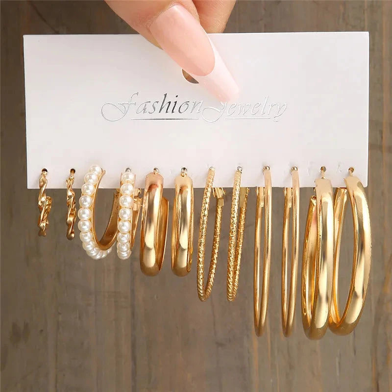 Modyle Gold Color Dangle Earrings Set Butterfly Acrylic Hollow Drop Earrings for Women Heart Hoop Earring Fashion Jewelry Gifts Econic Blanks