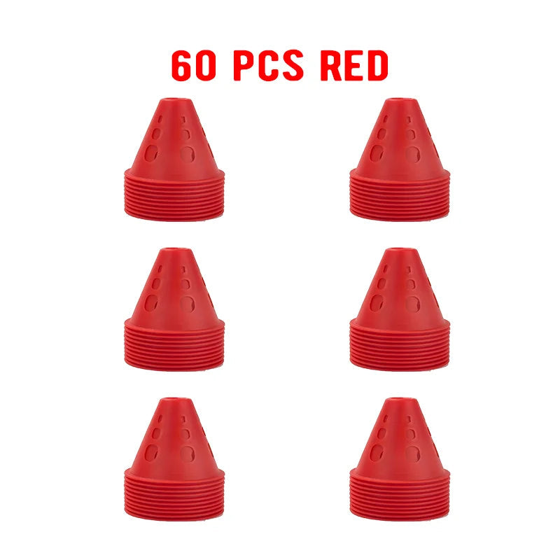 20/40/60 PCS Colorful Windproof Skate Marker Cones Roller Football Marking Cup Soccer Training Equipment Quick Pick Grocers