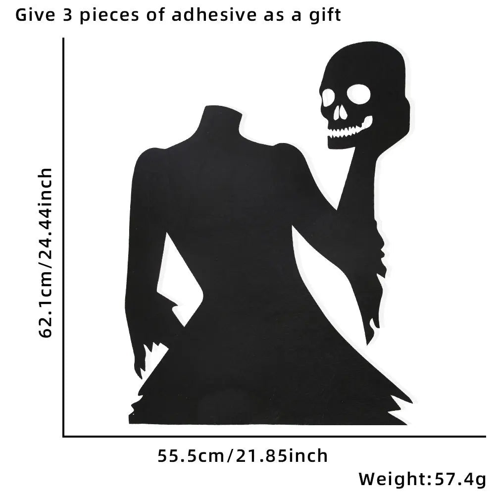 Halloween decoration room door stickers window decor skeleton hand pumpkin DIY devil witch hat glass window stickers ghost Econic Blanks