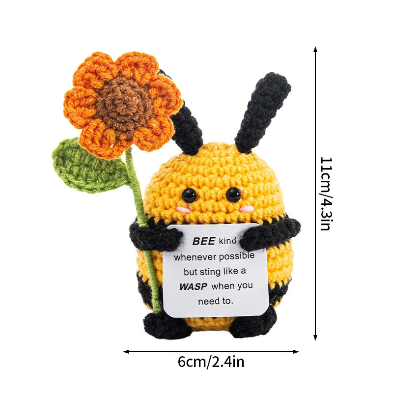 Crochet Positive Energy Doll Pocket Hug Mother's Day Gifts 2026 Handmade Knitted Ornament Handmade Crochet Doll Graduation Gifts Quick Pick Grocers